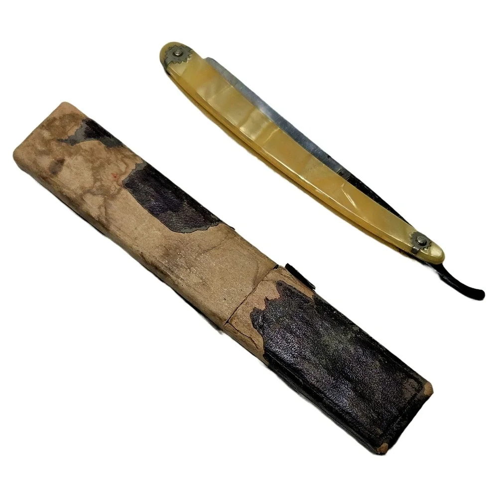 Wester Bros Steel King Solingen Straight Razor Henckels Box Celluloid Germany